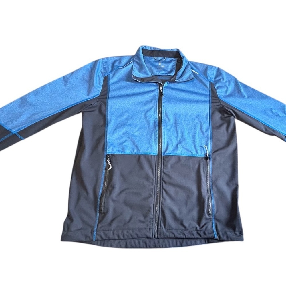 Elevate Athletic Jacket Blue Black Full Zip Lightweight Large XL Fit - Picture 12 of 15